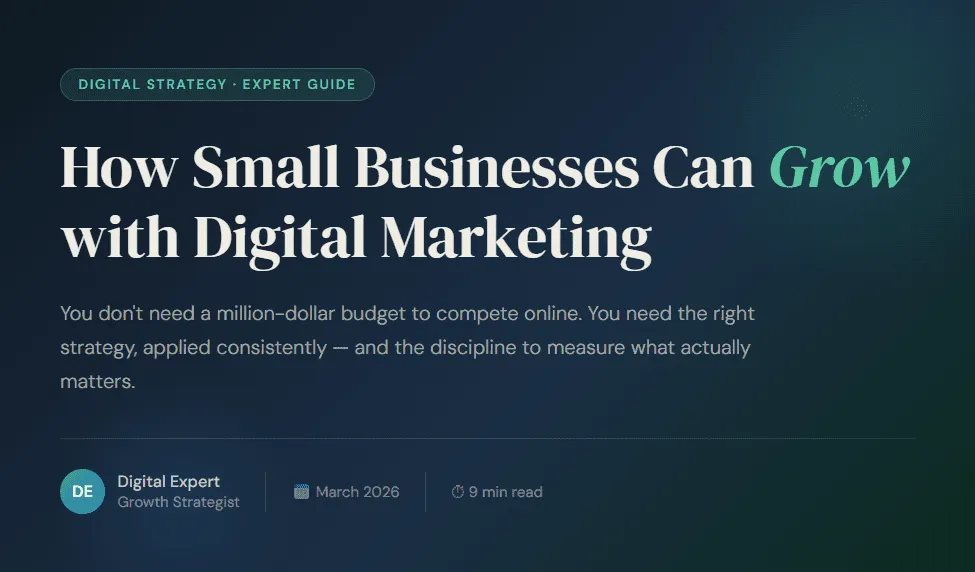 Digital Marketing for Small Businesses
